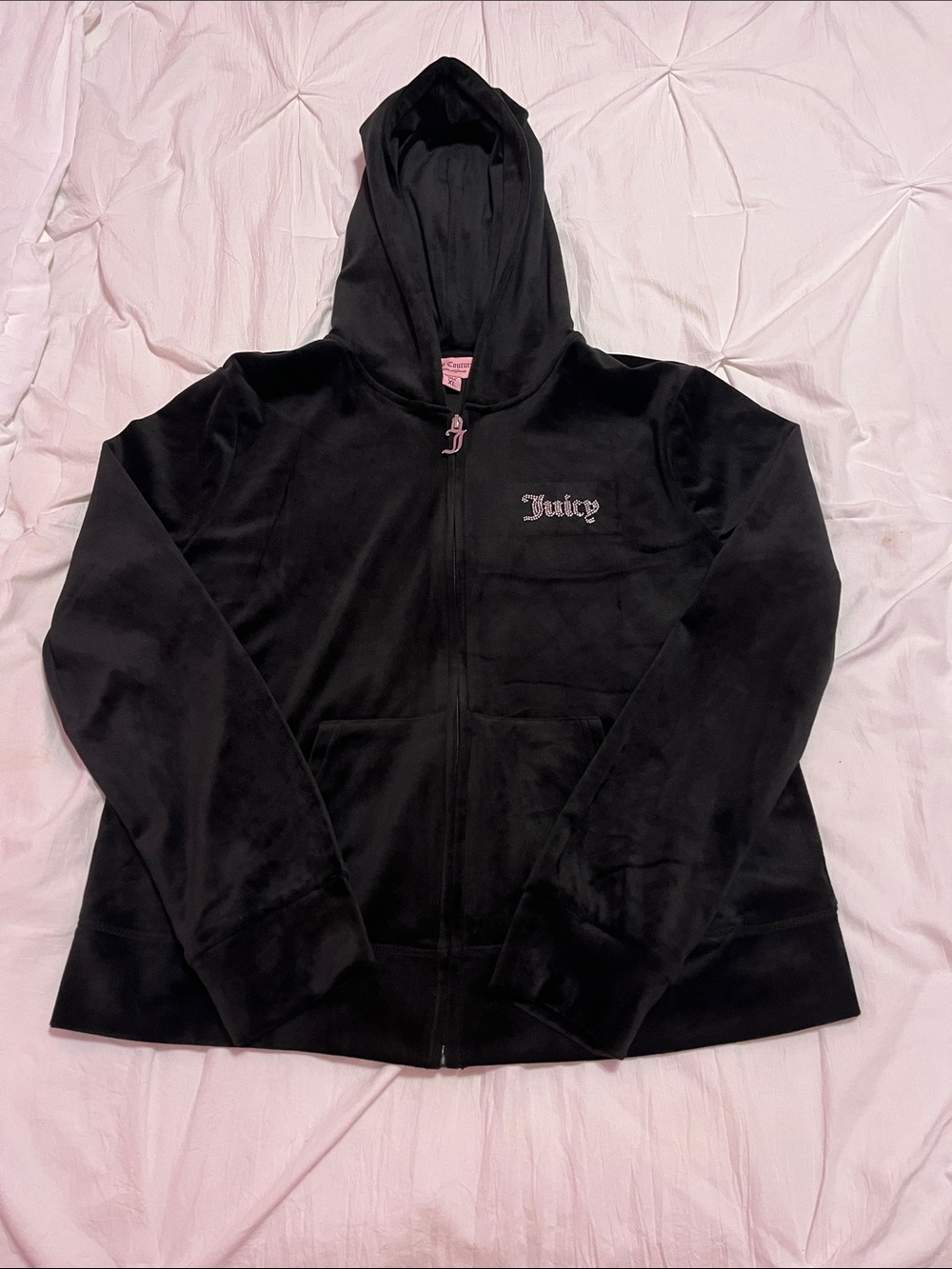 SET - Juicy Couture Black Velour jacket and pants